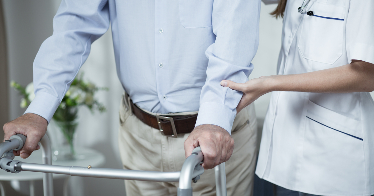 Using a walker to help with balance