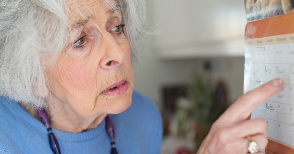 Elderly woman with Alzheimer's