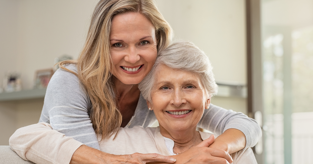 Adult Caregiver with her senior mother