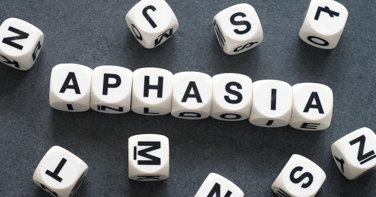 Aphasia spelled out in block letters