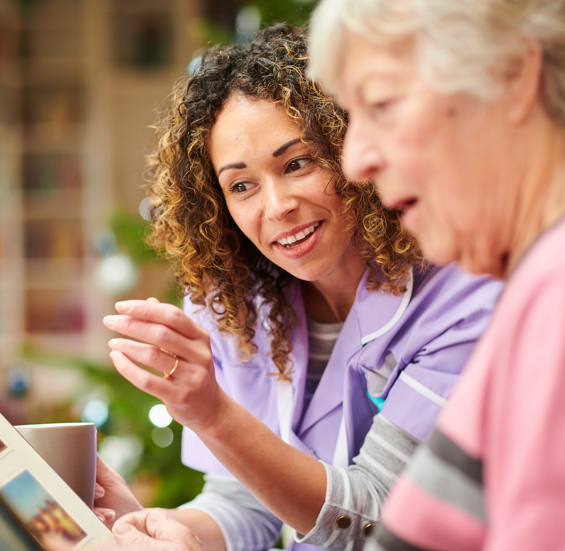 caregiver with elderly