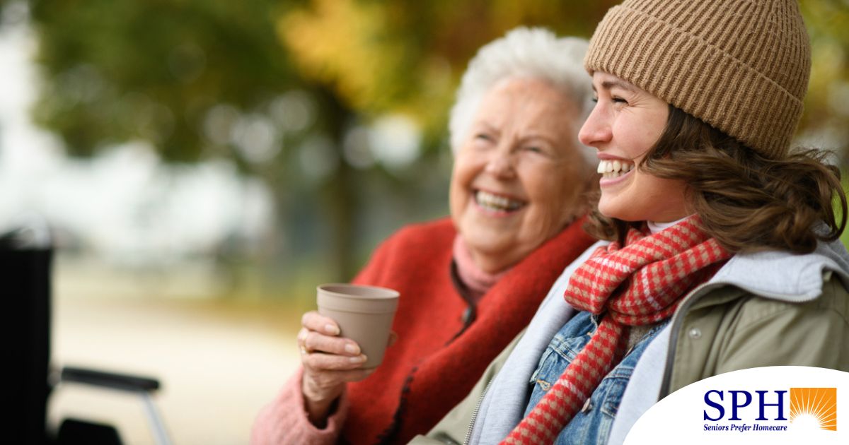 A caregiver enjoys a day of private duty care