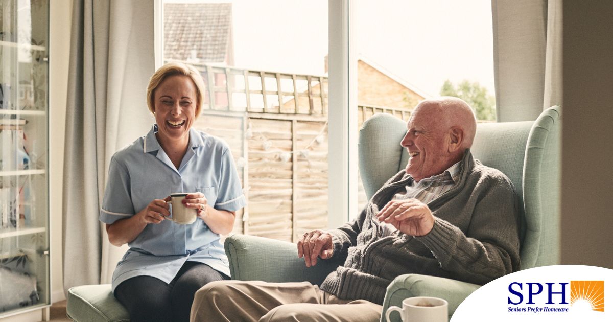 A caregiver provides Memory Care at Home to a senior