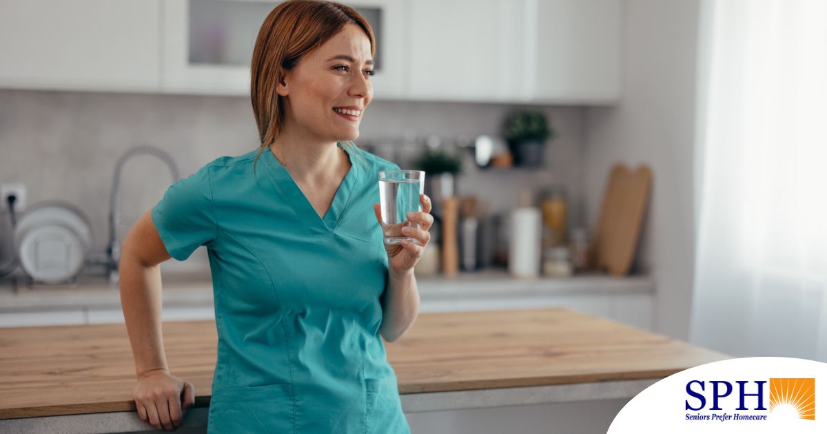 A home care aide in her daily routine.