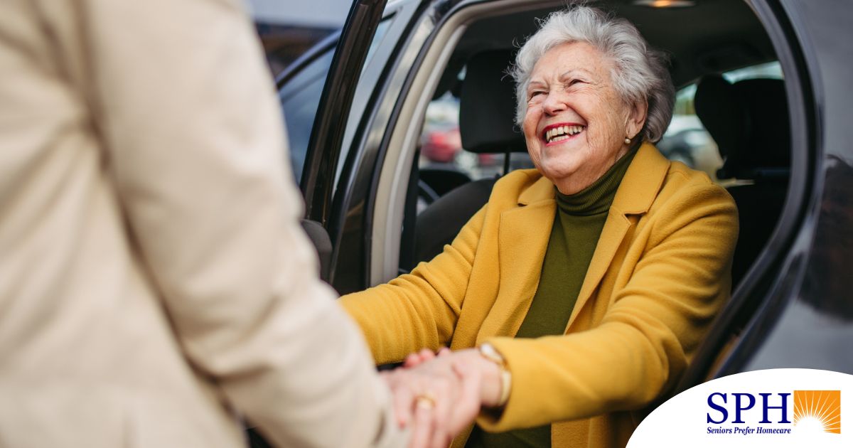 A loved one benefits from senior transportation services.